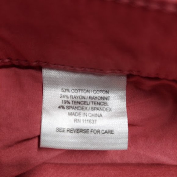 Denim Six Women's Plus Size 28W Faded Rose Capri Pants w/ Cuffs Zip and Button - Picture 4 of 11